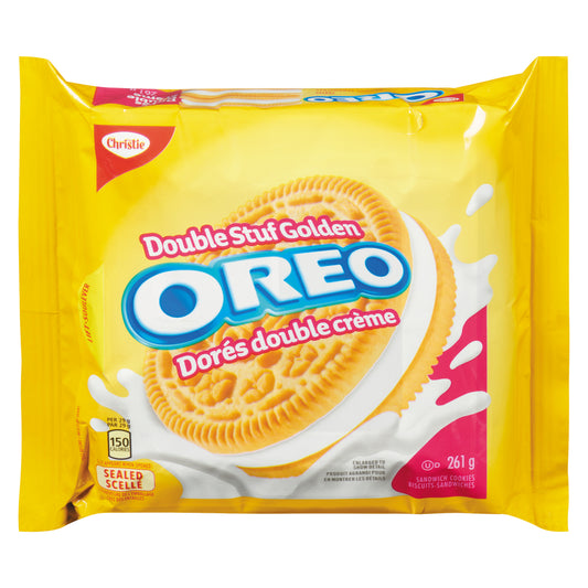CHRISTIE DOUBLE STUFF GOLDEN OREO COOKIES, 12 X 261 G