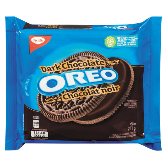 CHRISTIE OREO DARK CHOCOLATE COOKIES, 12 X 261 G