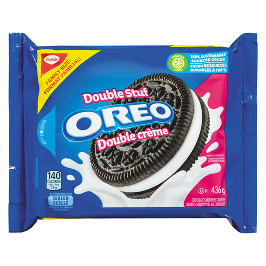 CHRISTIE OREO DOUBLE CREAM SANDWICH COOKIES, 12 X 436 G