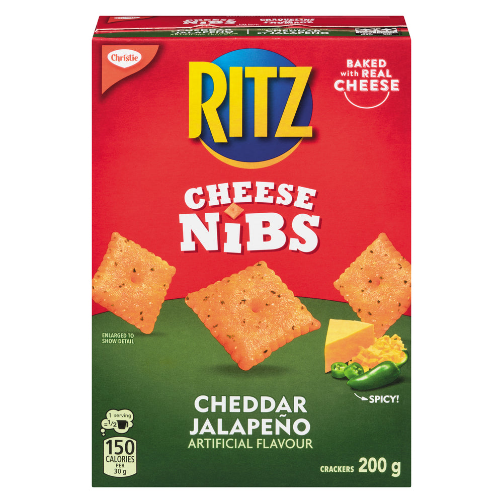 RITZ NIBS CRACKLIN' CHEDDAR JALAPENO, 6 X 200 G