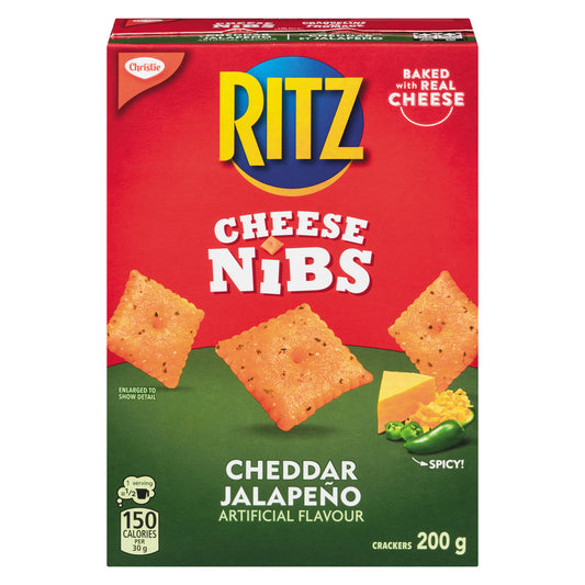 RITZ NIBS CRACKLIN' CHEDDAR JALAPENO, 6 X 200 G