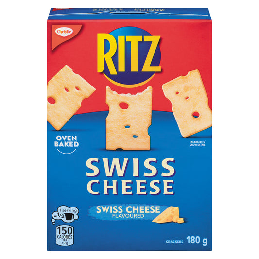 CHRISTIE RITZ SWISS CHEESE, 6 X 180 G