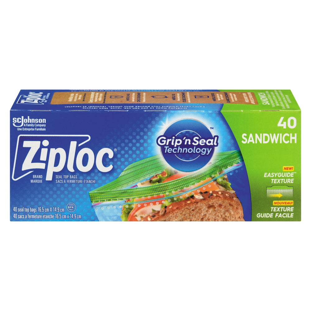 ZIPLOC SANDWICH BAG, 12 X 40 UN