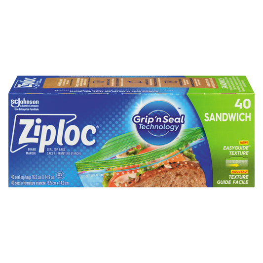 ZIPLOC SANDWICH BAG, 12 X 40 UN