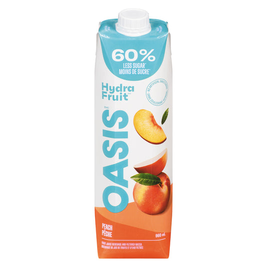 OASIS HYDRAFRUIT PEACH JUICE, 12 X 960 ML