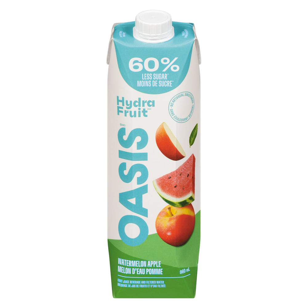 OASIS HYDRAFRUIT MELON APPLE JUICE, 12 X 960 ML