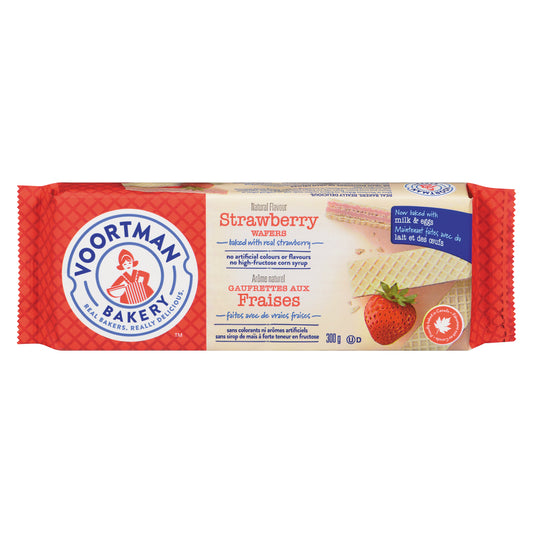 VOORTMAN STRAWBERRY WAFER BISCUITS, 12 X 300 G