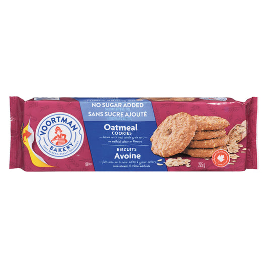 VOORTMAN OATMEAL BISCUITS SUGAR-FREE, 12 X 225 G