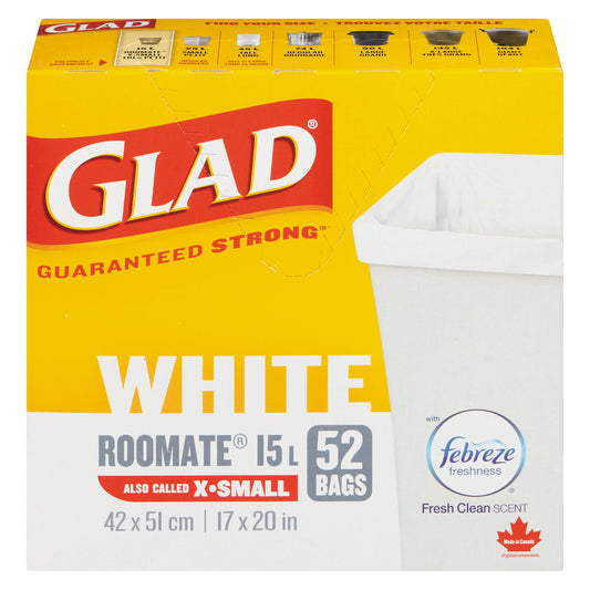 GLAD KITCHEN CATCHERS TRASH BAGS ROOMAT, 12 X 52 UN