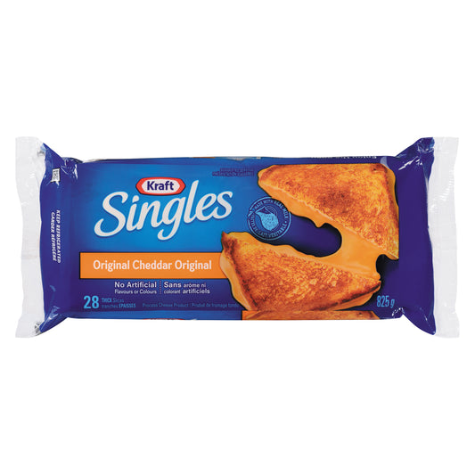 KRAFT INDIVIDUALLY WRAPPED THICK CHEESE SLICES (28), 8 X 825 G