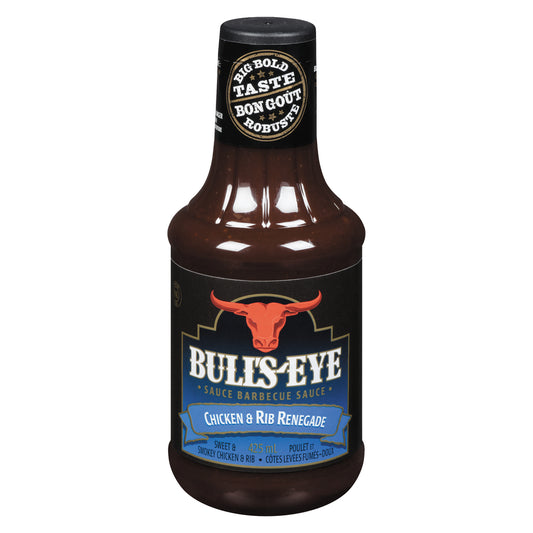 BULL'S-EYE CHICKEN & RIBS BBQ SAUCE, 10 X 425 ML