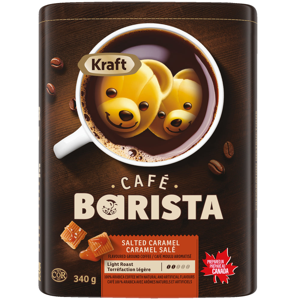 KRAFT CAFE BARISTA GROUND SALTED CARAMEL, 6 X 340 G