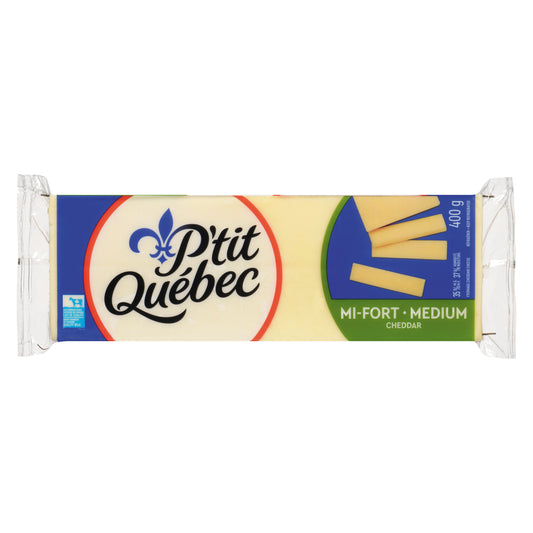 PTITQC MEDIUM WHITE CHEDDAR CHEESE, 16 X 400 G