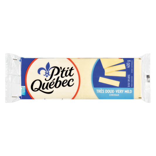 PTITQC VERY MILD WHITE CHEDDAR CHEESE, 16 X 400 G