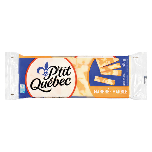 PTITQC MARBLED CHEDDAR CHEESE, 16 X 400 G