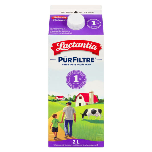 LACTANTIA PUR FILTRE MILK 1%, 9 X 2 L