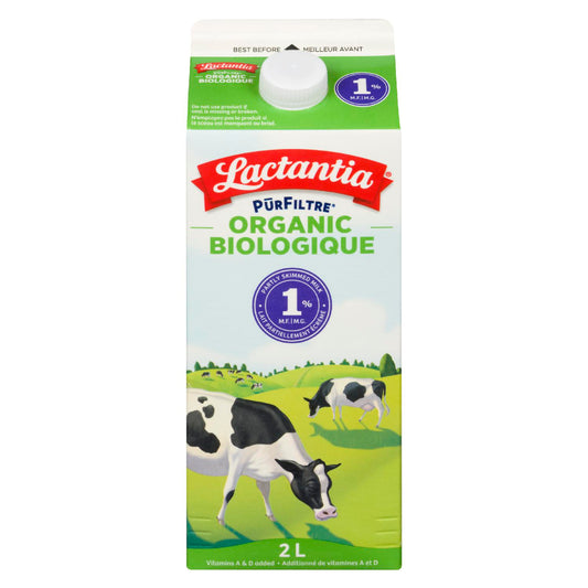 LACTANTIA PURFILTRE MILK 1% ORGANIC, 9 X 2 L