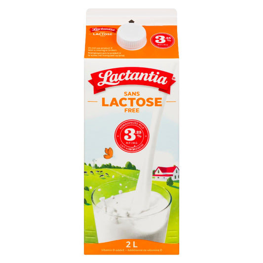 LACTANTIA LACTAID MILK LACTOSE FREE 3.25%, 9 X 2 L