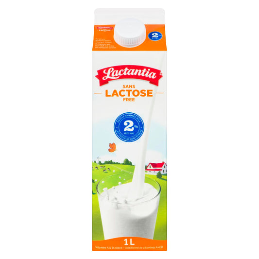 LACTANTIA LACTAID MILK LACTOSE FREE 2%, 16 X 1 L