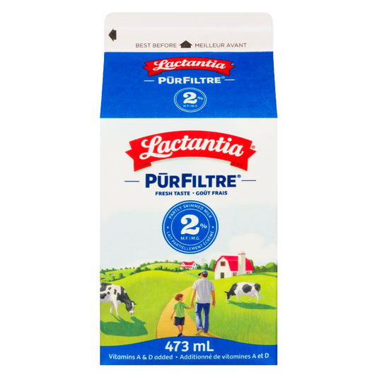 LACTANTIA PUR FILTRE MILK 2%, 28 X 473 ML