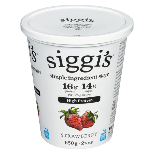 SIGGI'S YOGURT SKYR CREAM STRAWBERRY 2%, 6 X 650 G