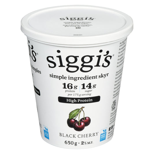 SIGGI'S YOGURT SKYR CHERRY 2%, 6 X 650 G
