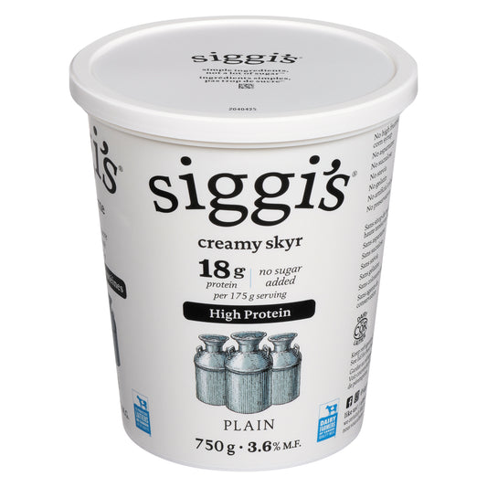 SIGGI'S YOGURT SKYR CREAM NATURAL 3.6%, 6 X 750 G