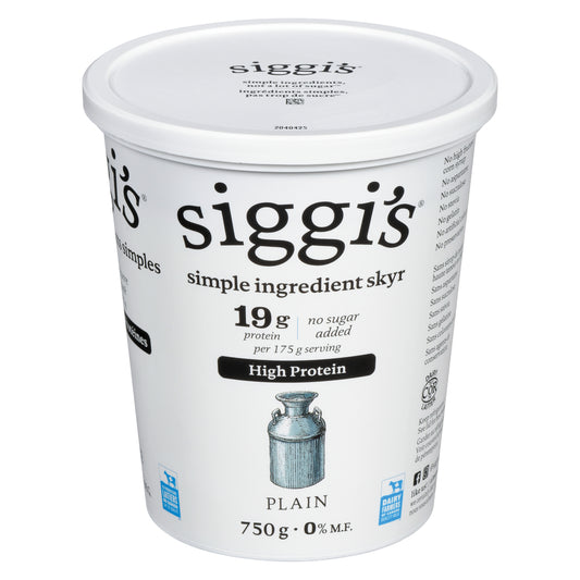 SIGGI'S YOGURT SKYR PLAIN 0%, 6 X 750 G