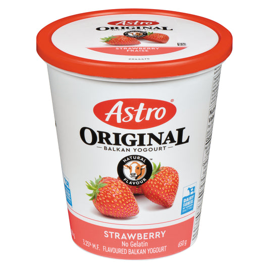 ASTRO YOGURT ORIGINAL STRAWBERRY 6%, 6 X 650 G
