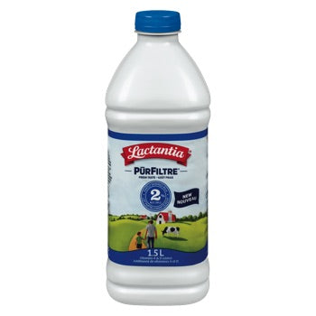 LACTANTIA, PUR FILTRE MILK 2%, 6 X 1.5 L