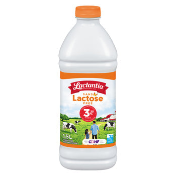 LACTANTIA LACTAID MILK LACTOSE FREE 3.25%, 6 X 1.5 L
