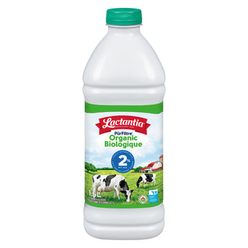 LACTANTIA MILK 2% M.F. ORGANIC, 6 X 1.5 L