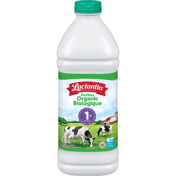 LACTANTIA MILK 1% M.F. ORGANIC, 6 X 1.5 L
