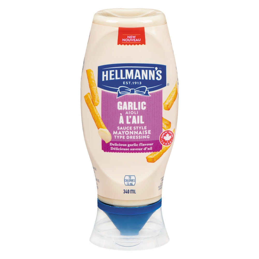 HELLMANN'S VEGAN GARLIC SAUCE, 12 X 340 ML