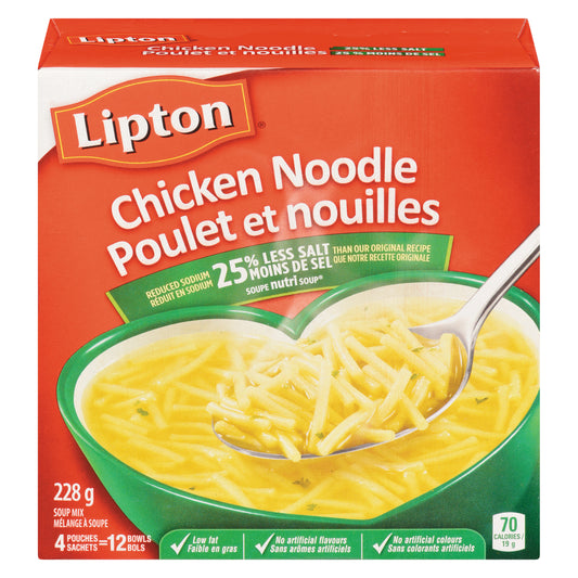 LIPTON SOUP CHICKEN NOODLE MS, 16 X 4 X 57 G