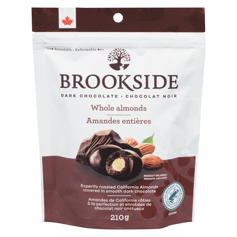 BROOKSIDE DARK CHOCOLATE COVERED ALMONDS, 12 X 210 G