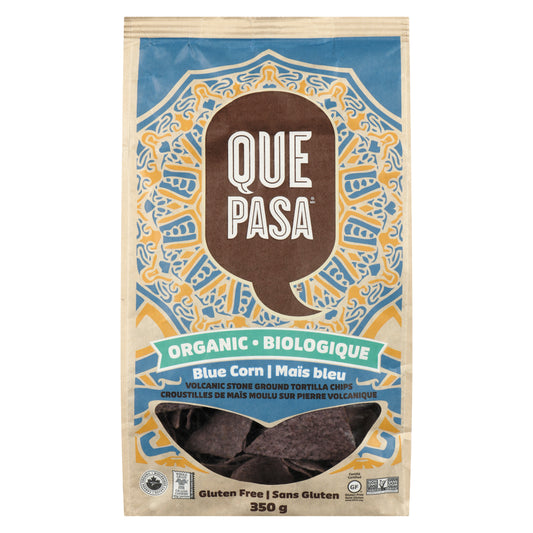 QUEPASA BLUE CORN TORTILLA CHIPS, 12 X 350 G