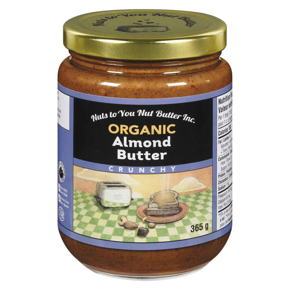 NTY CRUNCHY ALMOND BUTTER ORGANIC, 12 X 365 G