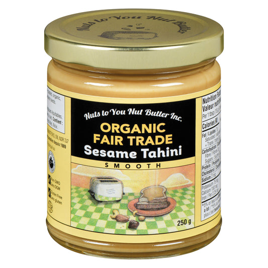 NUTS TO YOU ORGANIC TAHINI BUTTER, 12 X 250 G
