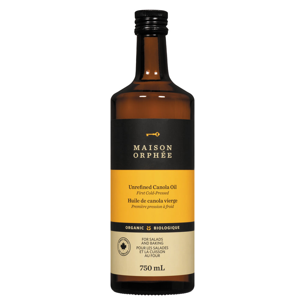 MAISON ORPHEE ORGANIC CANOLA OIL, 6 X 750 ML