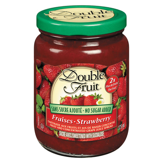 DOUBLEFRUIT STRAWBERRY UNSUGARED SPREAD, 12 X 375 ML