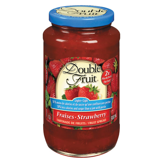DOUBLEFRUIT ULTRA LIGHT STRAWBERRY SPREAD, 12 X 500 ML