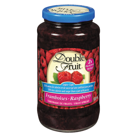 DOUBLEFRUIT ULTRA LIGHT RASPBERRY SPREAD, 12 X 500 ML
