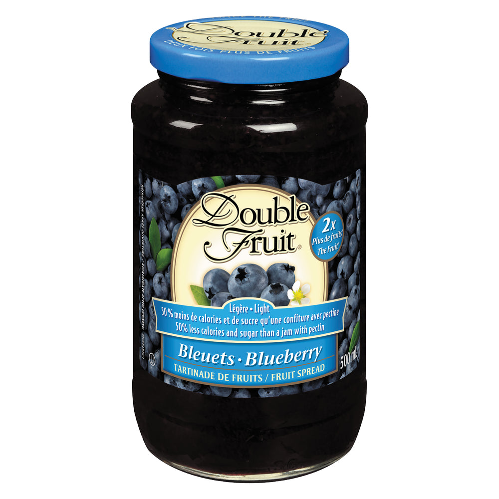 DOUBLEFRUIT LIGHT BLUEBERRY SPREAD, 12 X 500 ML