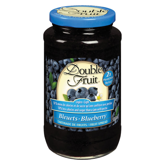 DOUBLEFRUIT LIGHT BLUEBERRY SPREAD, 12 X 500 ML