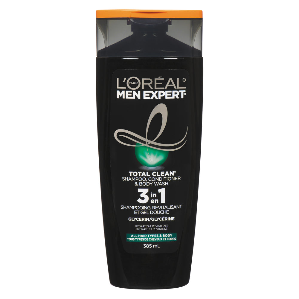 L'OREAL 3-IN-1 TOTAL CLEAN FOR MEN, 6 X 385 ML