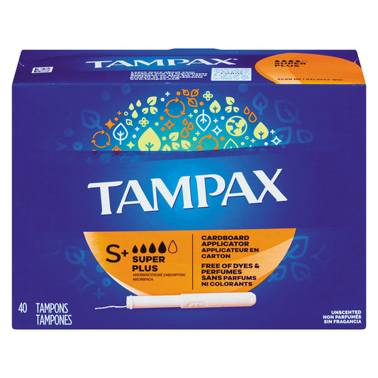 TAMPAX SUPER PLUS TAMPONS, 12 X 40 UN