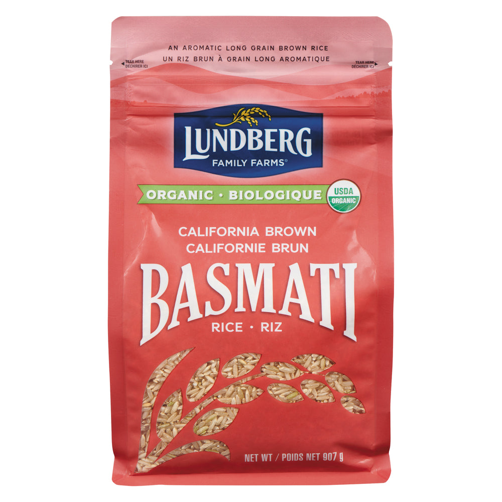 LUNDBERG ORGANIC BROWN BASMATI RICE, 6 X 907 G