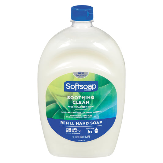 SOFTSOAP HAND SOAP REFILL ALOE, 6 X 1.47 L