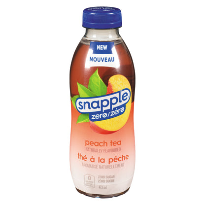 SNAPPLE ICED PEACH TEA ZERO SUGAR, 12 X 473 ML